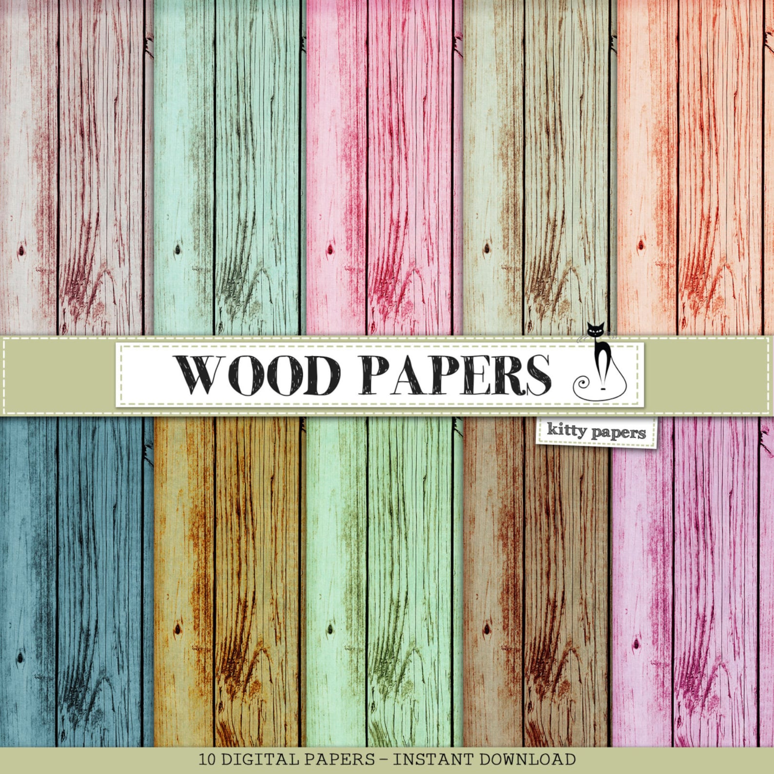 Wood digital paper Wood Papers digital wood Etsy