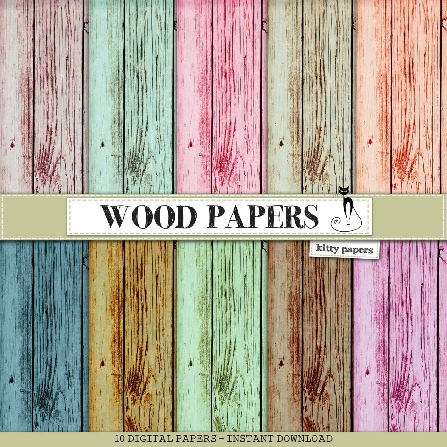Wood digital paper Wood Papers digital wood Etsy
