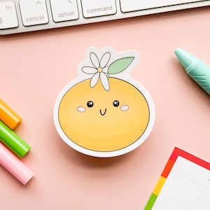 Sticker floral Boi orange mignon kawaii | Fruit kawaii orange de Floride | Oh, c'est si beau | Sticker fruit kawaii orange douce