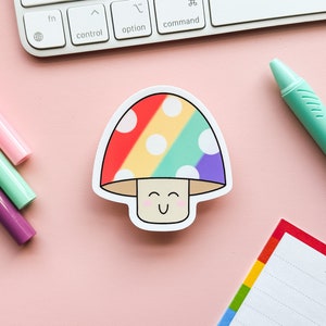 Etiqueta engomada de la bandera del orgullo sutil sáfico / Mushie de la bandera del orgullo sáfico inclusivo / Etiqueta engomada de la bandera del orgullo LGBTQIA Kawaii / Orgullo seguro del armario