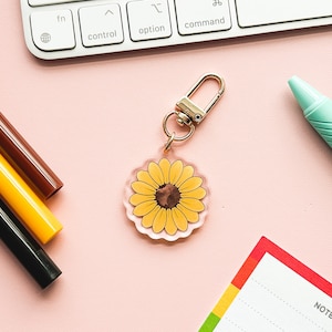 Brelok akrylowy Sunflower Invisible Disabilities Mini | Urok niepełnosprawności | Ukryty urok niepełnosprawności Sunflower | Neurospicy + Neurodiverse