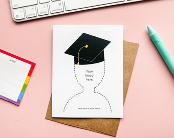 Happy Graduation Funny Notecard | Graduation Celebration Greeting Card | No One Reads The Titles | Simple Minimalist Grad Card