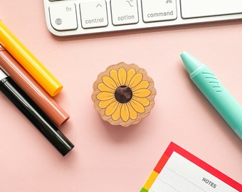 Sunflower Wood Pin Invisible Disabilities Awareness