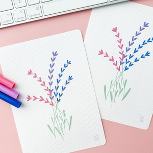 Bi Pride Flag Floral Print | Subtle Bisexual Pride Flag Flower Print | LGBTQIA Subtle Pride Flag Art Print | Closet Safe Pride