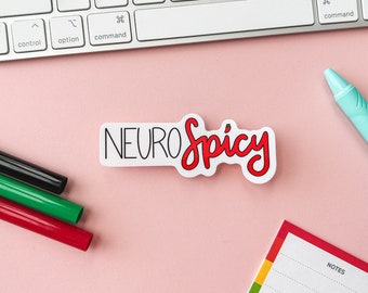 NeuroSpicy Chiliステッカー：メンタルヘルス啓発、神経多様性の楽しみ