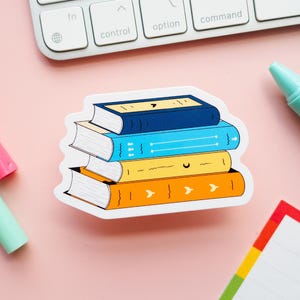 Autocollant de pile de livre de drapeau de fierté d'AroAce | Livres sur le drapeau de la fierté asexuée, subtile et aromatique | autocollant LGBTQIA | Amateur de livres homosexuels | Placard Safe pride