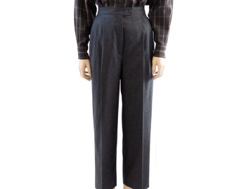 Bernard Zins Paris Wool Gray Pants, Vintage 80s, Size 4
