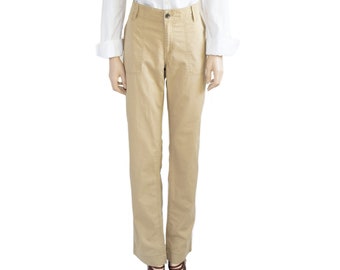 Lauren Ralph Lauren Khaki Beige Cotton Pants, Vintage 90s, Size 10