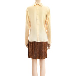 Calvin Klein Yellow Silk Blouse, Vintage 80s, Size Medium image 2