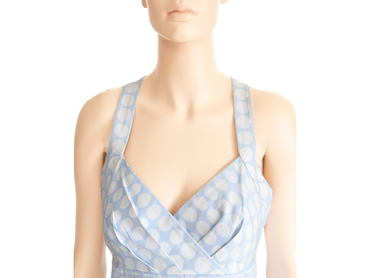 Calvin Klein Light Blue Polka Dot Dress, Vintage 90s, Size 4 - Etsy