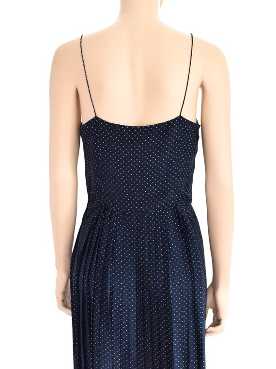 Calvin Klein Blue White Polka Dot Silk  Dress, Vi… - image 7