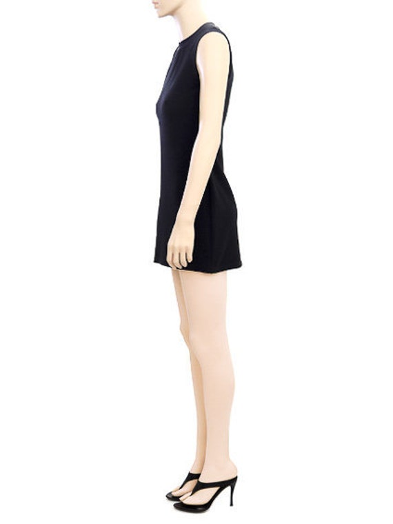 Michelle M Bergeron Black Mini Dress, Vintage 90s… - image 3