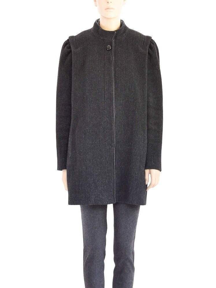 Karen Black Gray Wool Cashmere Coat Vintage 80s Size M/L - Etsy