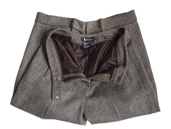 Larry Levine Suits Brown Tweed Pants, Vintage 80s… - image 5