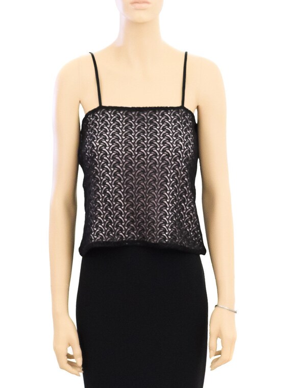 Vintage Tops, Jill Anderson Black Lace Camisole, … - image 6