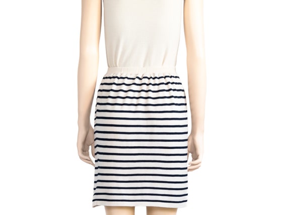 Calvin Klein Blue Stripe Skirt, Vintage 80s, Size… - image 5