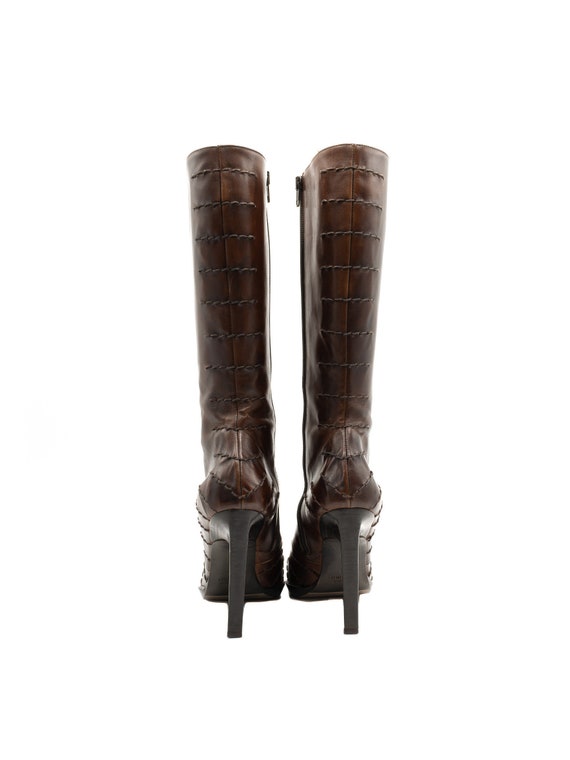 Debut Italian Leather Brown Boots, Vintage 90s, S… - image 3