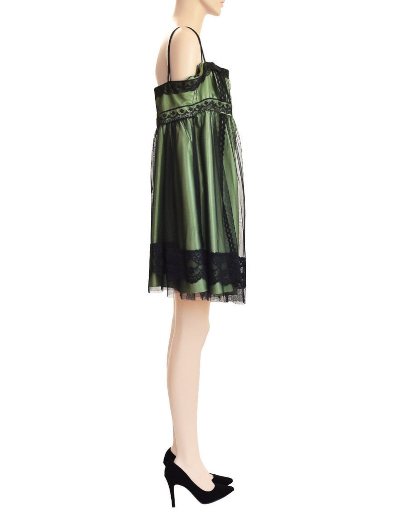 90s Olive Green Leopard Dress
