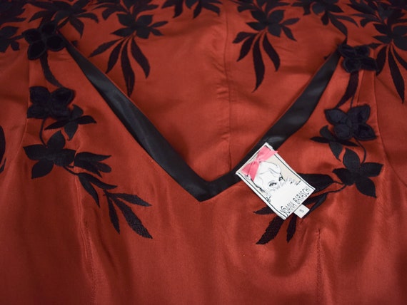Yoana Baraschi, Terracotta Silk Floral Dress, Vin… - image 6