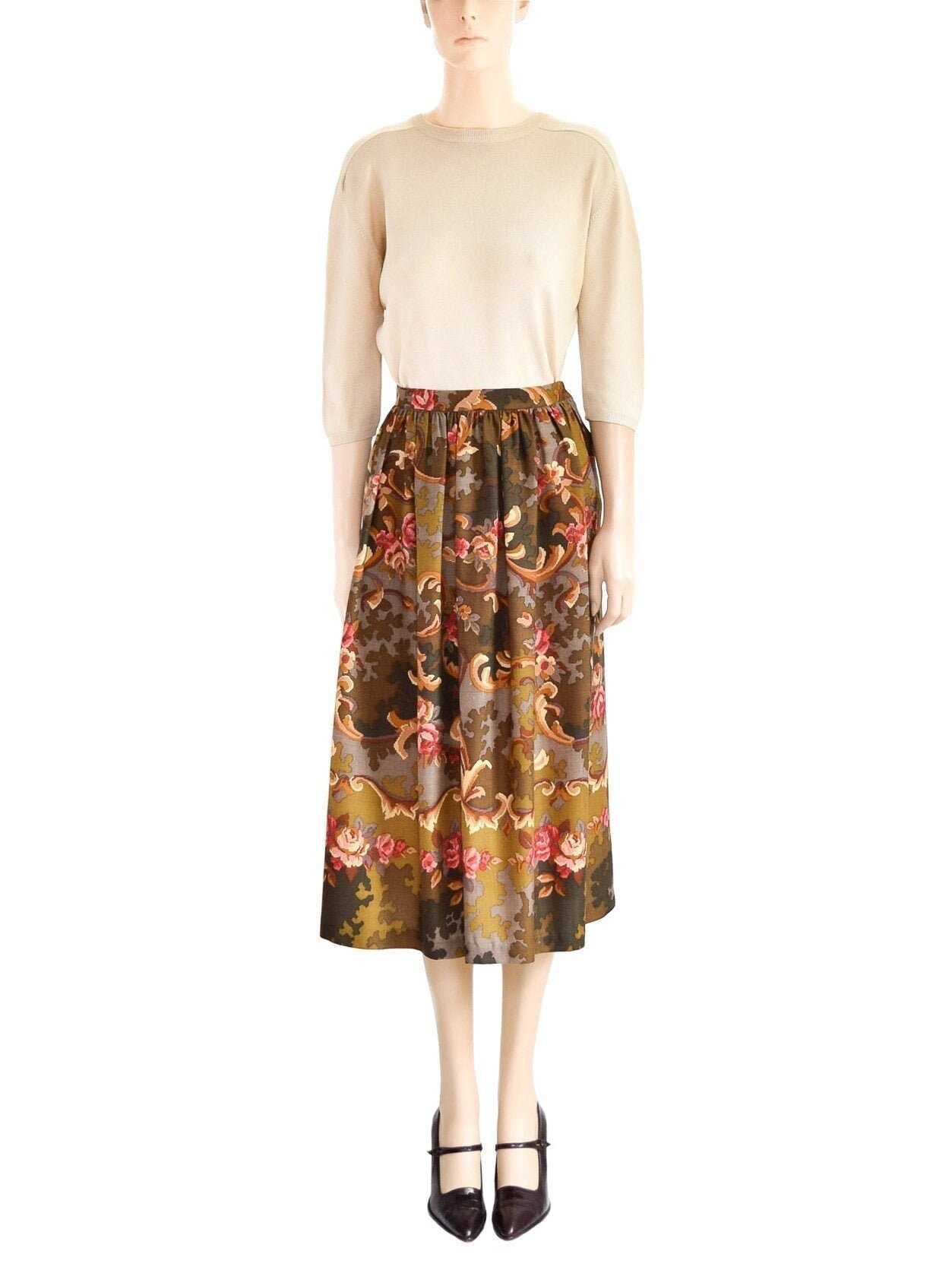 Jupe Tulipe Noire Ellen Tracy - Taille M Femme - Occasion Très Bon état