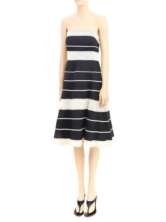 ann taylor black strapless dress New Unger for Ann Taylor Black Rosette Strapless Dress 10