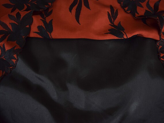 Yoana Baraschi, Terracotta Silk Floral Dress, Vin… - image 8