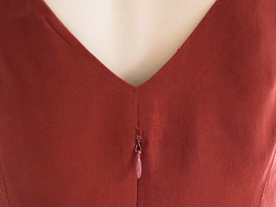 Yoana Baraschi, Terracotta Silk Floral Dress, Vin… - image 7