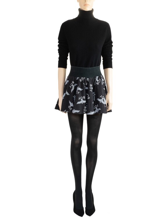 Vintage 1980s Skirt 80s Boy London Black Mini Circ