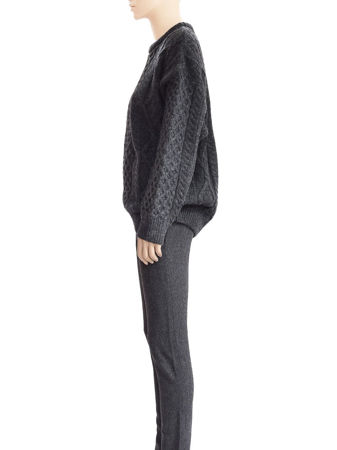 Quill's Woolen Market Ireland Gray Sweater, Vintage 80s, Size Medium Etsy