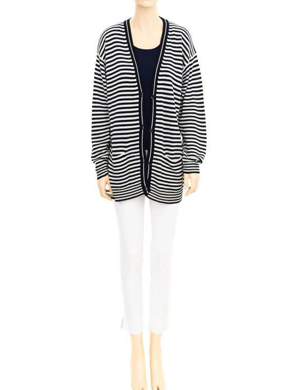 Calvin Klein Classification Blue Striped Cardigan,