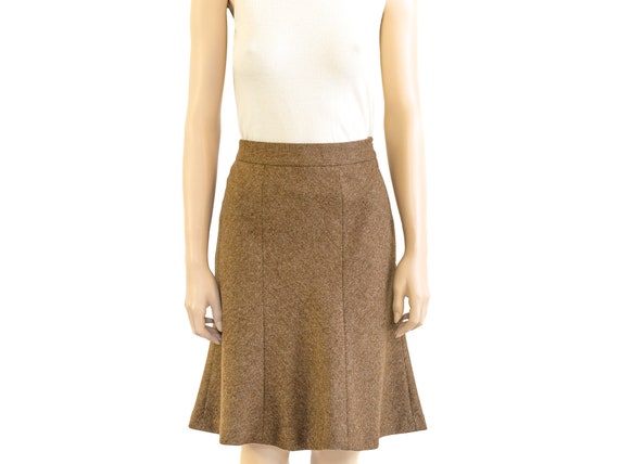 Brooks Brothers Brown Herringbone Skirt, Vintage … - image 8
