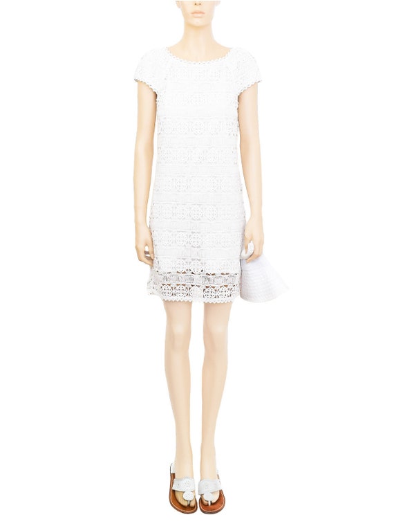 Vintage Dress, French Connection White Crochet Dre
