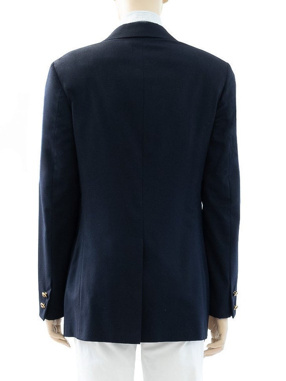 Paul Stuart Dark Blue Wool Blazer, Vintage 1990s,… - image 9