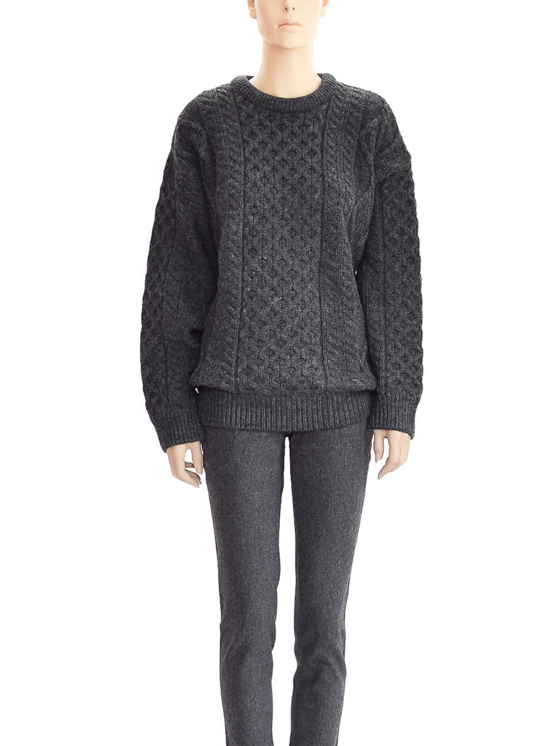 Quill's Woolen Market Ireland Gray Sweater Vintage 80s Etsy