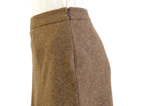 Brooks Brothers Brown Herringbone Skirt, Vintage … - image 6