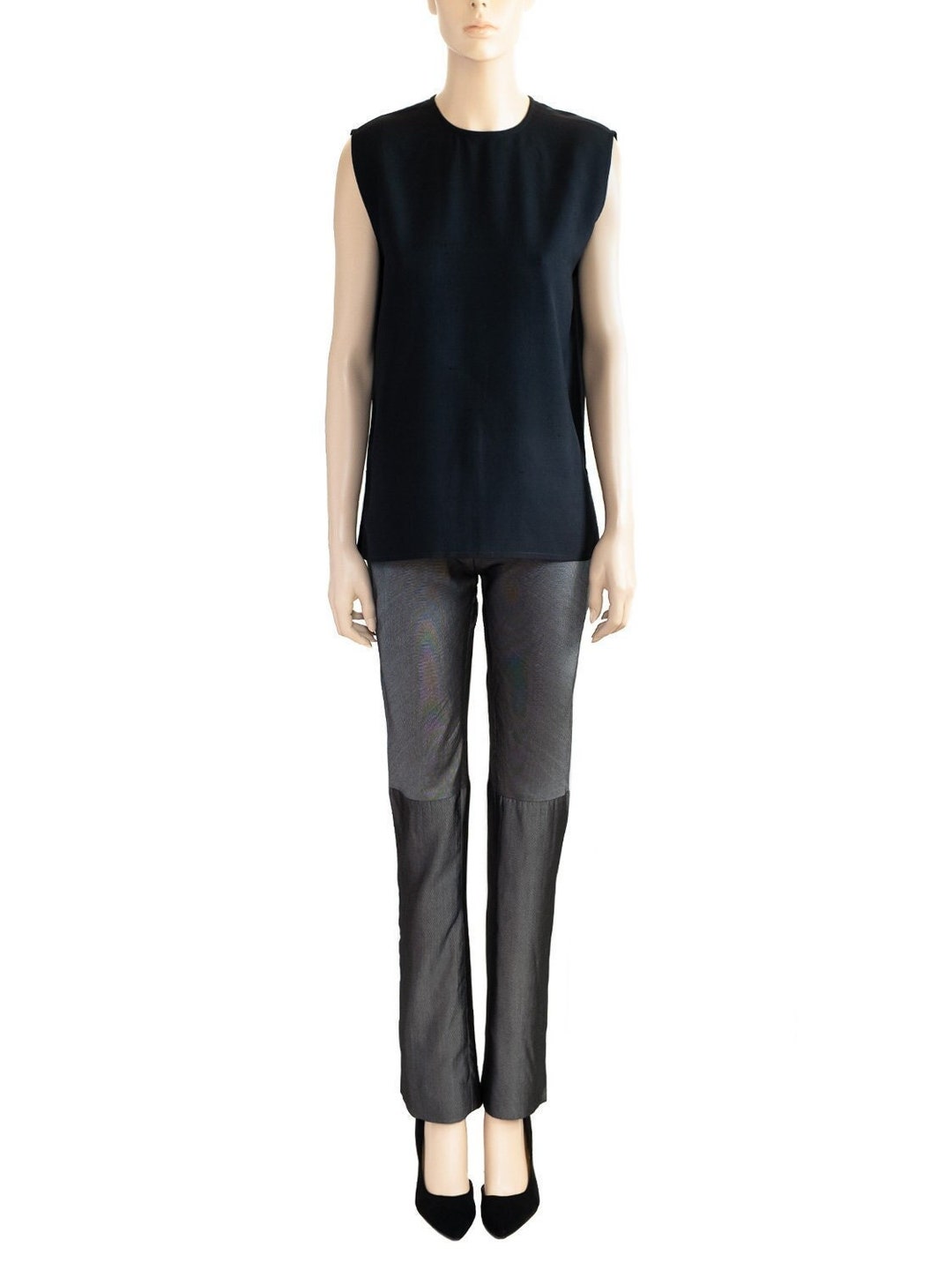 Calvin Klein Black Silk Shantung Blouse, Vintage 80s, Size Medium - Etsy