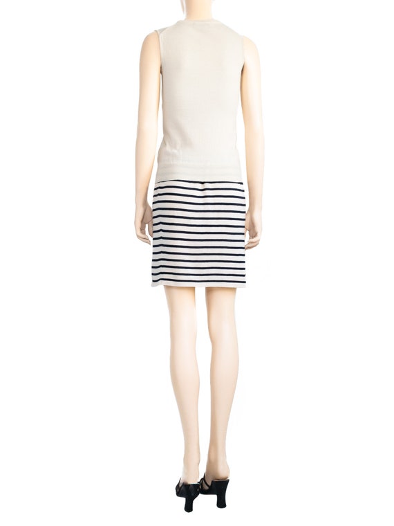 Calvin Klein Blue Stripe Skirt, Vintage 80s, Size… - image 2