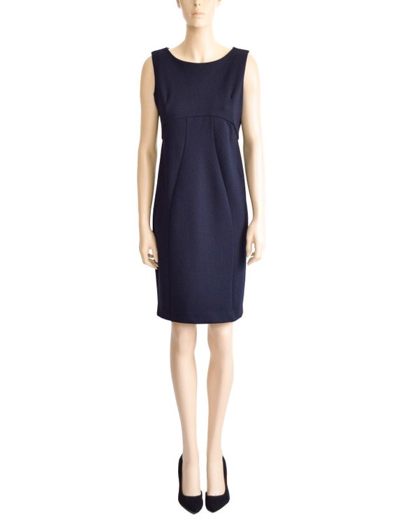 adrienne vittadini blue dress Adrienne Vittadini Dark Blue Sheath, Vintage 90s, Size 4