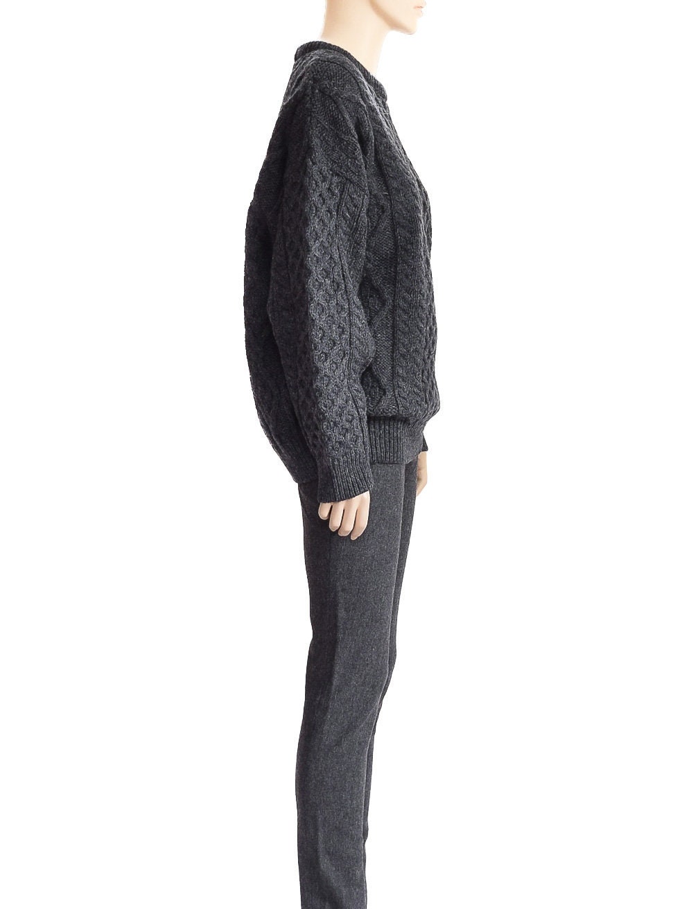 Quill's Woolen Market Ireland Gray Sweater, Vintage 80s, Size Medium Etsy