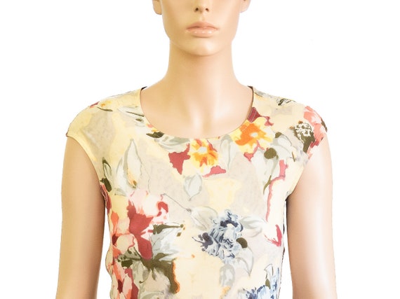 Ann Taylor Yellow Silk Floral Maxi Dress, Vintage… - image 5