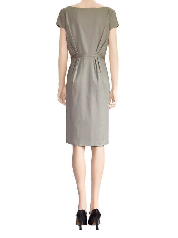 olive green calvin klein dress Modest Green Satin Midi-length Prom Dress,Green Party Dress Y4969 –  Simplepromdress