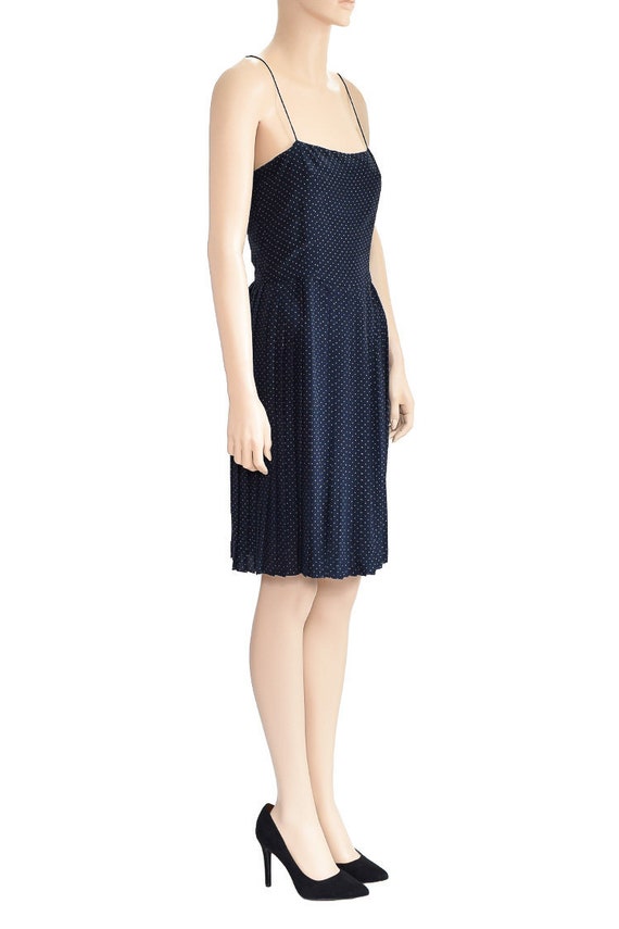 Calvin Klein Blue White Polka Dot Silk Dress, Vintage 80s, Size 8 - Etsy