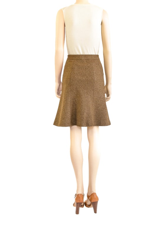 Brooks Brothers Brown Herringbone Skirt, Vintage … - image 2