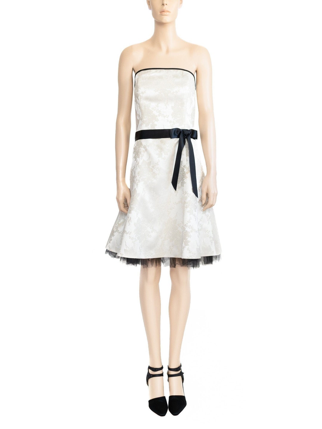 jessica mcclintock short white dress Jessica McClintock VINTAGE Jessica McClintock Dress Wedding White Lace  Prairie Size 3/4 Small