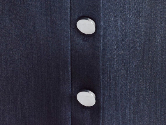 Calvin Klein Dark Blue Striped Sheath, Vintage 90… - image 6
