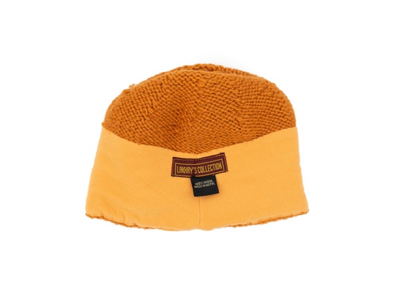 Lakhay's Nepal Orange Wool Hat, Vintage 90s, Small - image 7