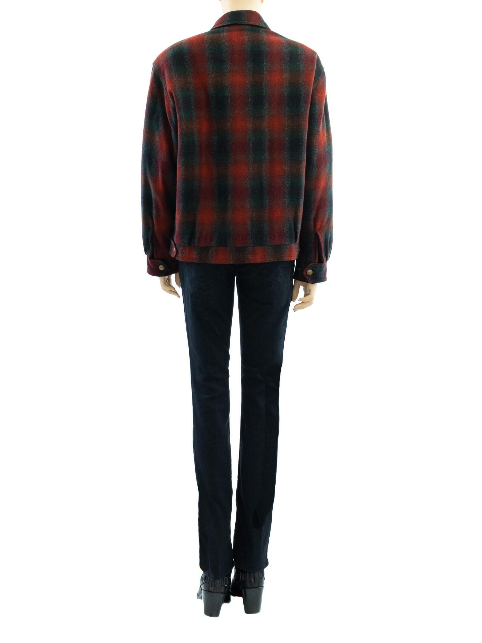 Woolrich Red Plaid Wool Jacket, Vintage 80s, Large - Etsy