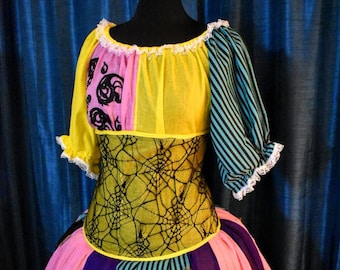 Nightmare Before Christmas Sally Inspired Custom Made Cosplay Costume Gown