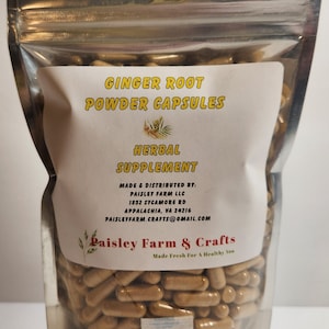 Ground Ginger Root Capsules - ALL NATURAL!
