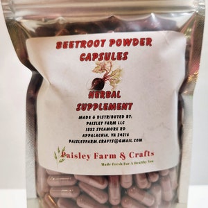 Beetroot Powder Capsules - Made Fresh On Demand!